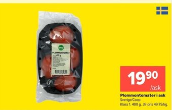 Coop Extra Plommontomater i ask erbjuda