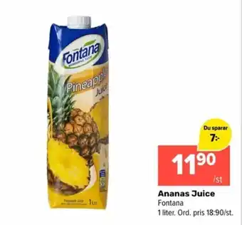Coop Extra Ananas Juice Fontana erbjuda