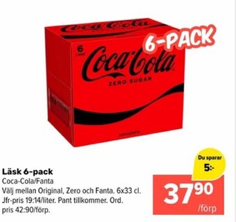 Coop Extra Läsk 6-pack Coca-Cola/Fanta erbjuda