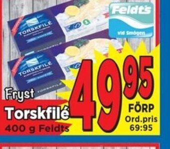 Supergrossen Fryst Torskfilé erbjuda