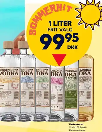 Border Shop Koskenkorva Vodka 37,5-40% erbjuda