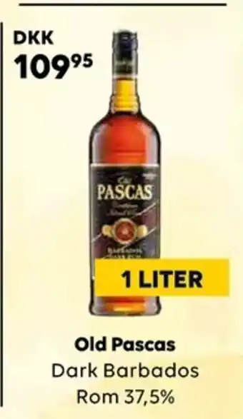 Border Shop Old Pascas Dark Barbados Rom 37,5% erbjuda