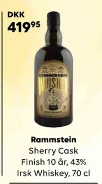 Rammstein Sherry Cask Finish 10 år, 43% Irsk Whiskey, 70 cl