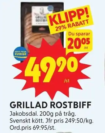 GRILLAD ROSTBIFF Jakobsdal
