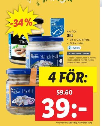 Lidl Sill erbjuda