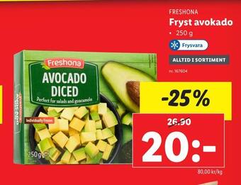 Lidl Fryst avokado erbjuda