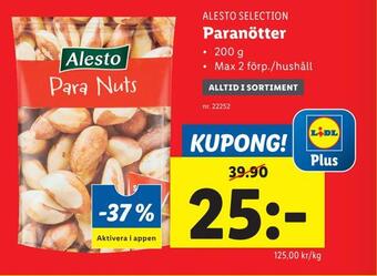 Lidl Paranötter erbjuda