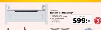 Lidl Sittbänk med förvaring erbjuda