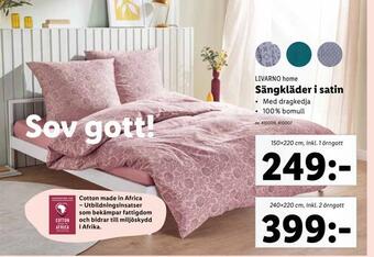 Lidl Sängkläder i satin erbjuda