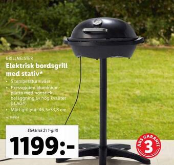 Elektrisk bordsgrill med stativ