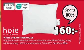 JYSK White dream fiberkudde erbjuda