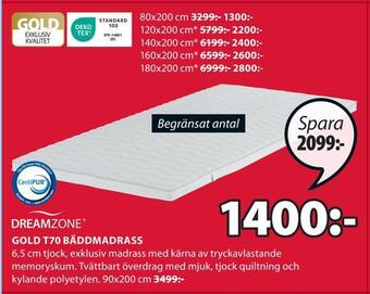 JYSK Gold t70 bäddmadrass erbjuda
