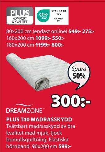 JYSK Plus t40 madrasskydd erbjuda