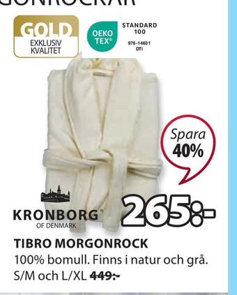 JYSK Tibro morgonrock erbjuda