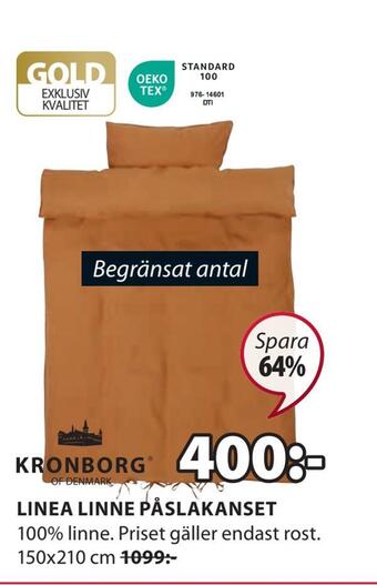 JYSK Linea linne påslakanset erbjuda