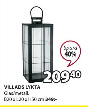 JYSK Villads lykta erbjuda