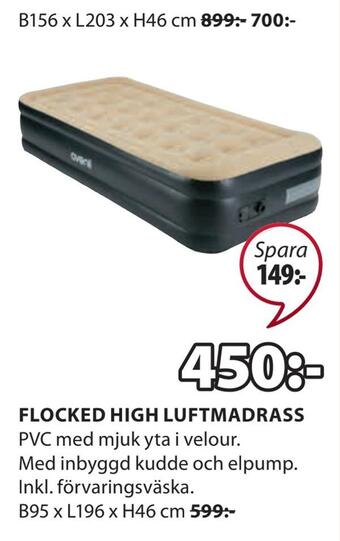 JYSK Flocked high luftmadrass erbjuda