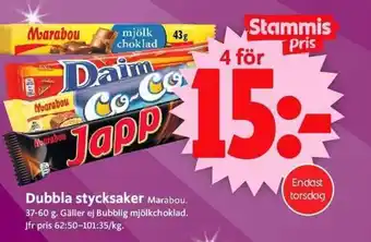 ICA Supermarket Dubbla stycksaker Marabou erbjuda