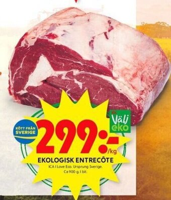 ICA Kvantum EKOLOGISK ENTRECÔTE erbjuda