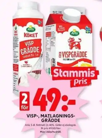 VISP-, MATLAGNINGS-GRÄDDE Arla