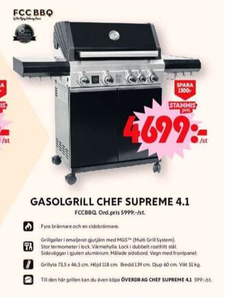 ICA Maxi Fcc bbq gasolgrill erbjuda