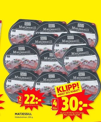 ICA Kvantum Klädesholmen matjessill erbjuda