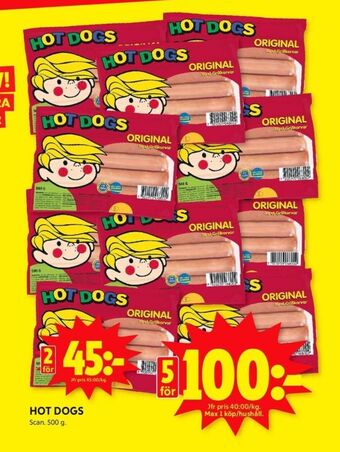ICA Kvantum Scan hot dogs erbjuda