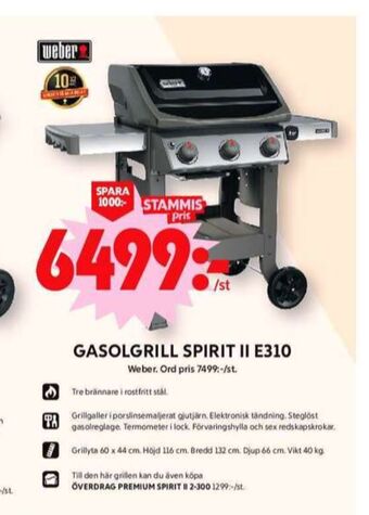 ICA Maxi Weber gasolgrill erbjuda