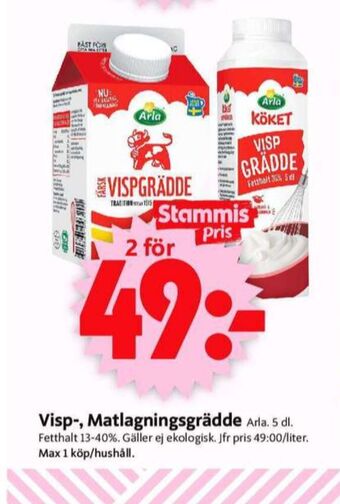 ICA Supermarket Arla vispgrädde erbjuda