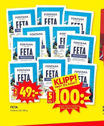 ICA Kvantum Fontana fetaost erbjuda