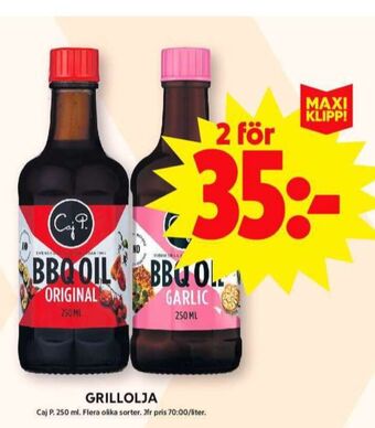 ICA Maxi Caj p grillolja erbjuda