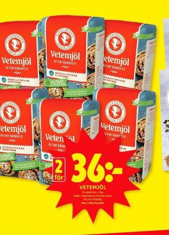 ICA Kvantum Kungsörnen vetemjöl erbjuda