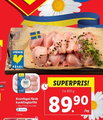 Lidl Kronfågel kycklinglårfile erbjuda