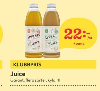 Hemköp Garant juice erbjuda