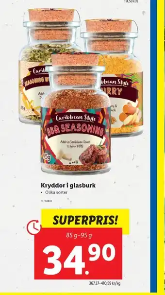 Lidl Caribbean style kryddor erbjuda