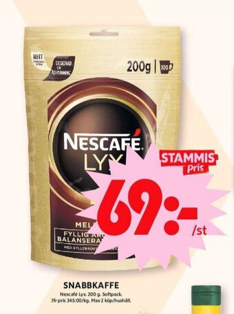ICA Maxi Nescafé lyx instant kaffe erbjuda