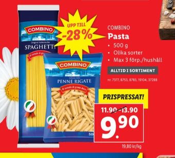 Combino pasta sorterad