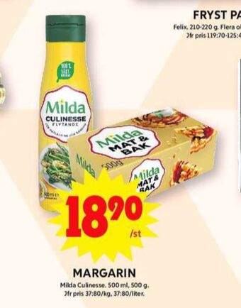 ICA Maxi Milda margarin erbjuda