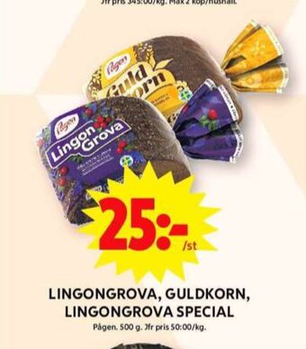 ICA Maxi Guldkorn rågbröd erbjuda