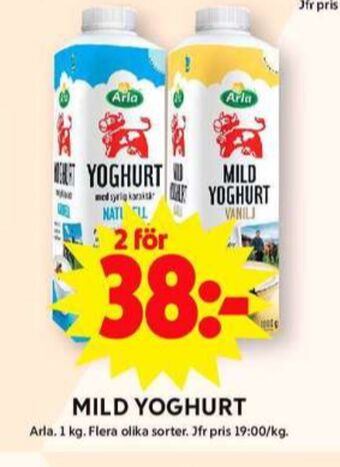 ICA Maxi Arla yoghurt erbjuda