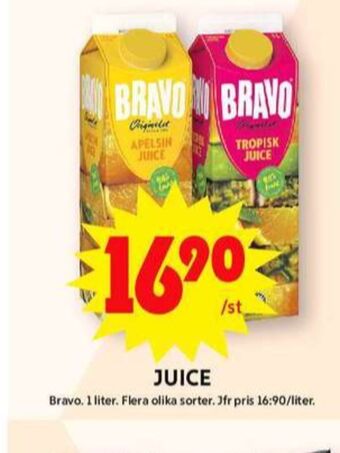 ICA Maxi Bravo juice erbjuda