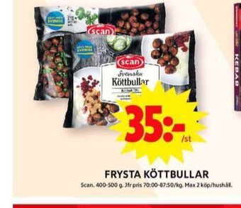 ICA Maxi Scan köttbullar erbjuda