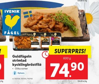 Lidl Guldfågeln kycklingbröstfilé erbjuda
