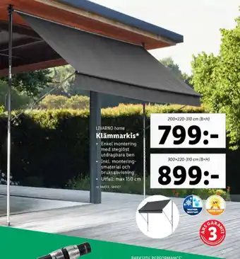 Lidl Livarno markiser erbjuda