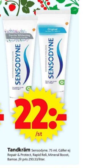 ICA Supermarket Sensodyne tandkräm erbjuda
