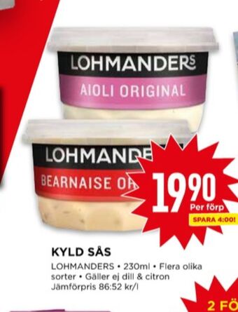 Willys Lohmanders aioli erbjuda