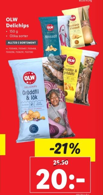 Lidl Olw chips erbjuda