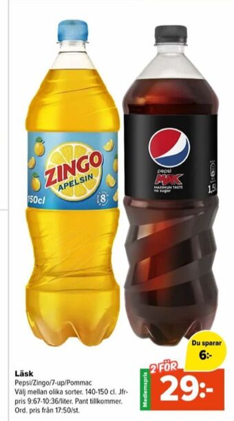 Coop Extra Pepsi läskedryck erbjuda