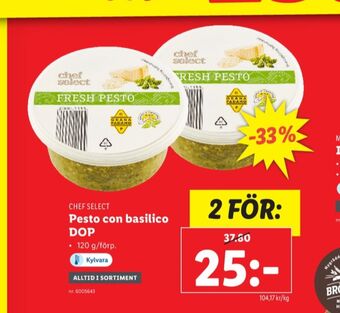 Lidl Chef select pesto erbjuda