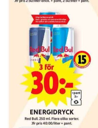ICA Maxi Red bull energidryck erbjuda
